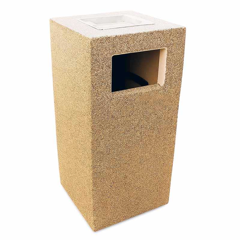 Corbeille béton graillons avec cendrier