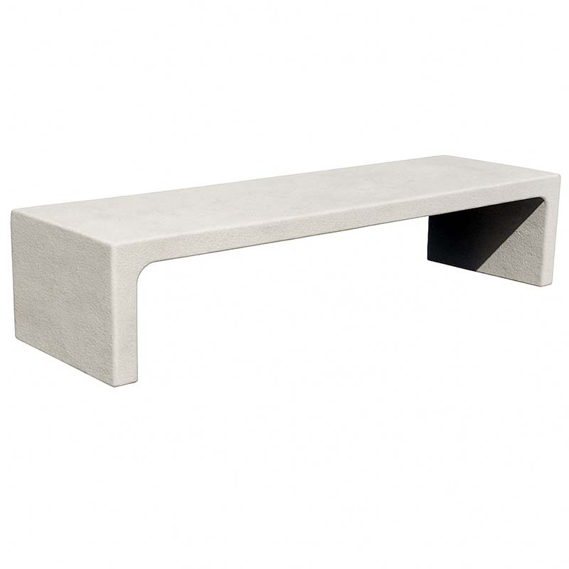 Banquette béton Castres L. 180 cm - Béton blanc naturel