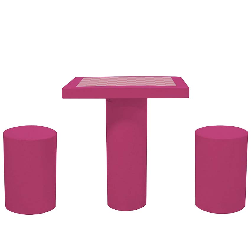 Table de jeu en béton pour Echecs ou Dames