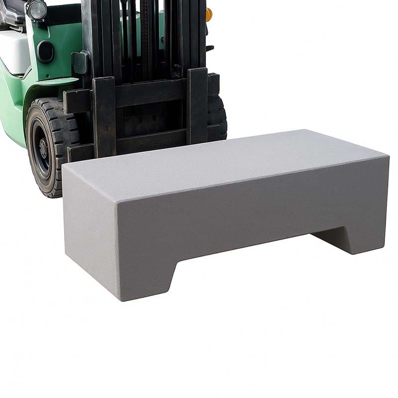 Bloc béton mobile Ex de réalisation en Jaune RAL 1023