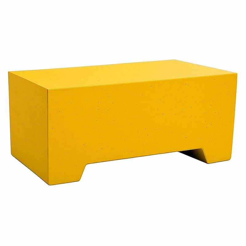 Bloc béton mobile Ex de réalisation en Jaune RAL 1023