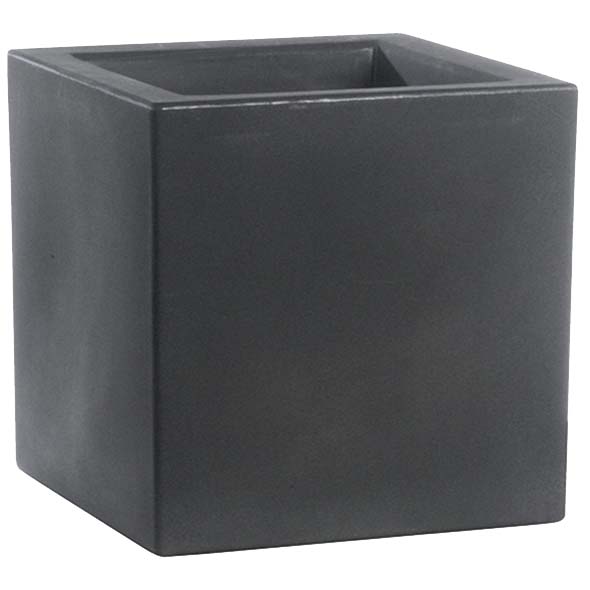 Jardinière Graminée carrée - H. 580 X L. 580 X P. 580 mm - Gris anthracite