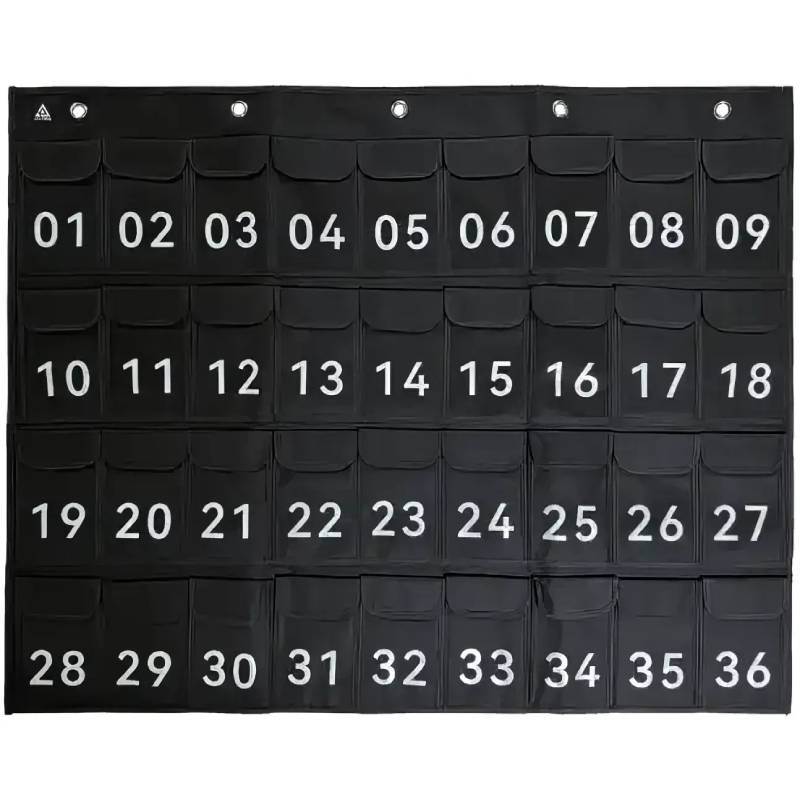 Mur 36 pochettes anti-ondes smartphones - 85 X 107 cm