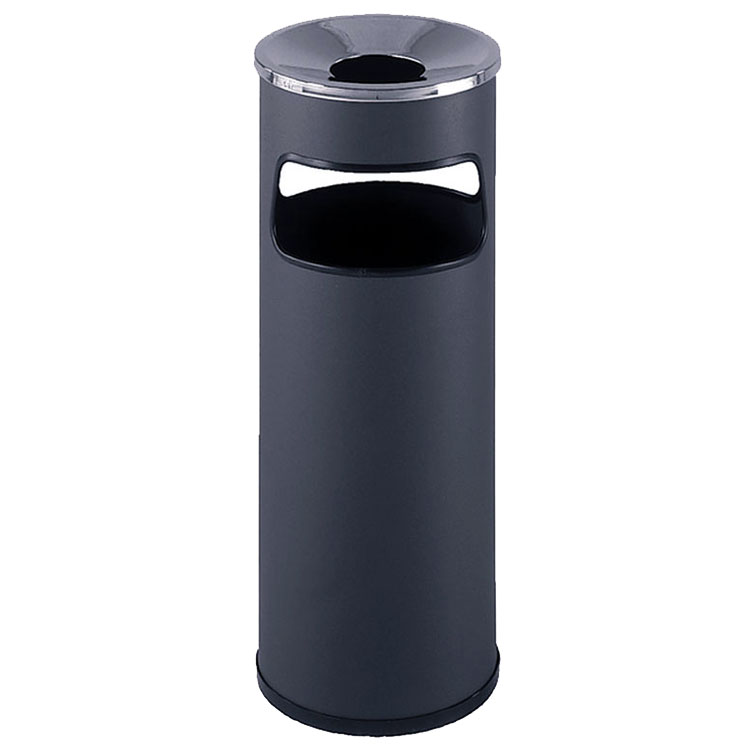 Corbeille cendrier métal - D. 250 X H. 650 mm - Gris RAL 7016