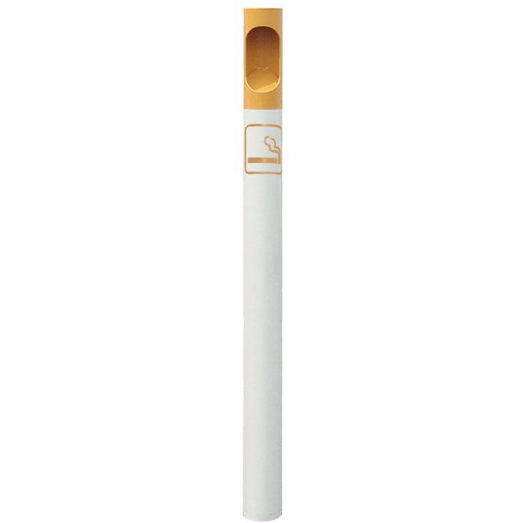 Poteau cendrier sur fourreau à sceller - H. Hors sol 1210 mm - "Cigarette"