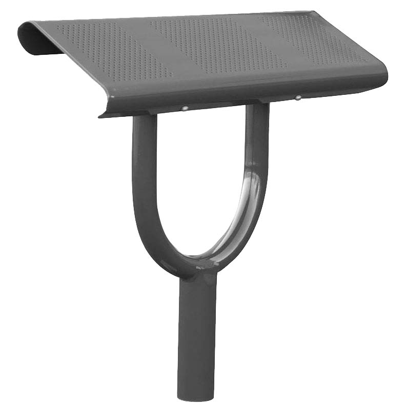 Banc type assis-debout acier Nîmes en version sur platine