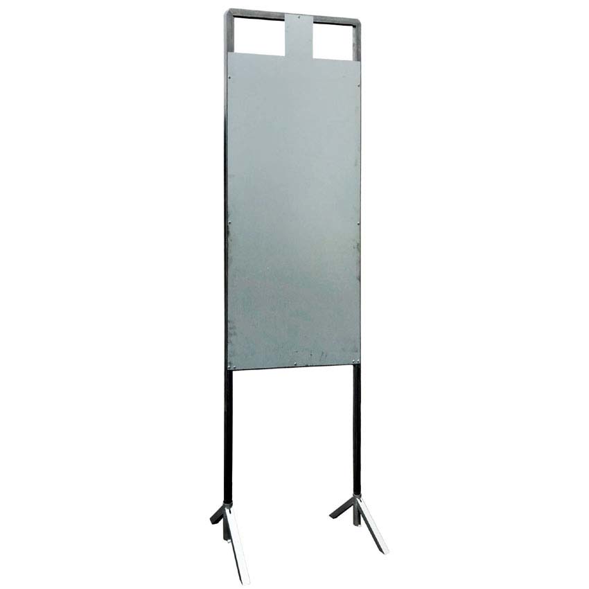 Panneau électoral tube carré - 1 candidat - H. 1250 X L. 700 mm