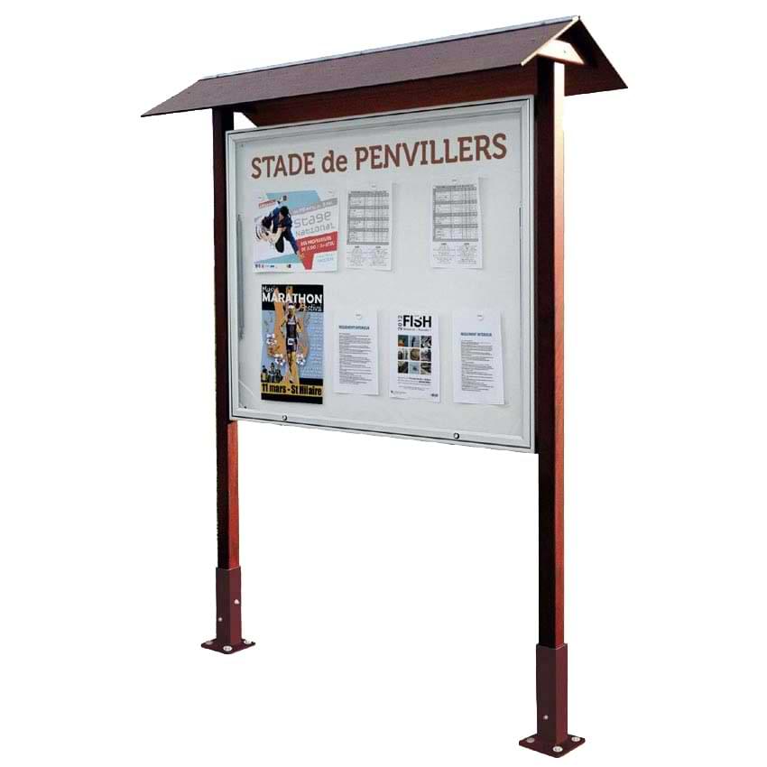 Vitrine bois et aluminium simple face - 18 A4