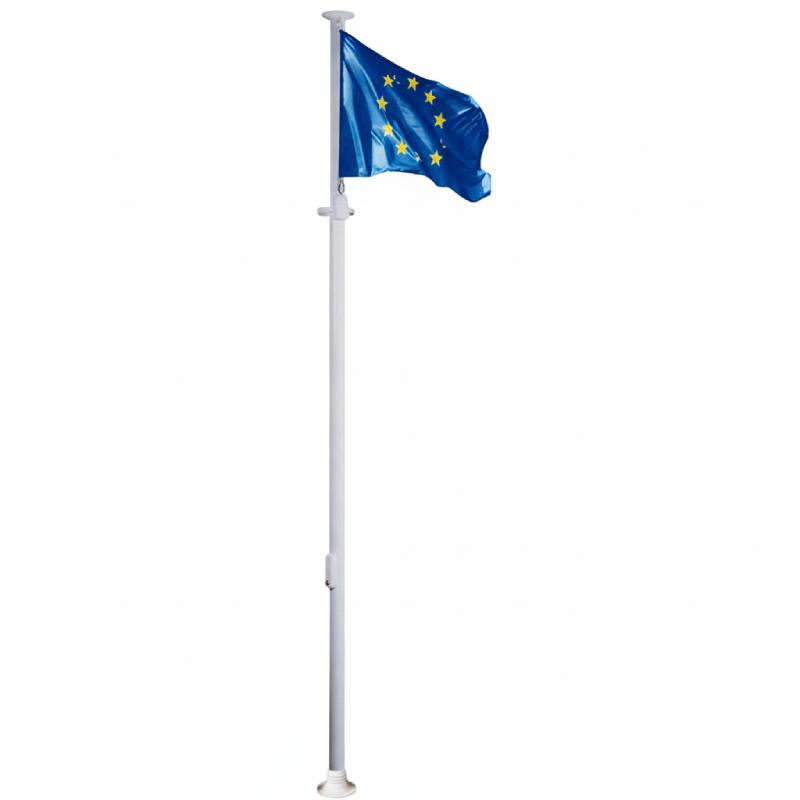 Mât standard aluminium blanc - H. 7 m (en 2 parties)