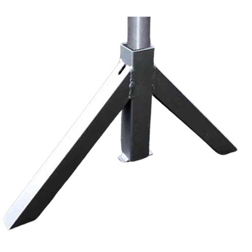 Pied amovible pour tube rond D. 35 mm