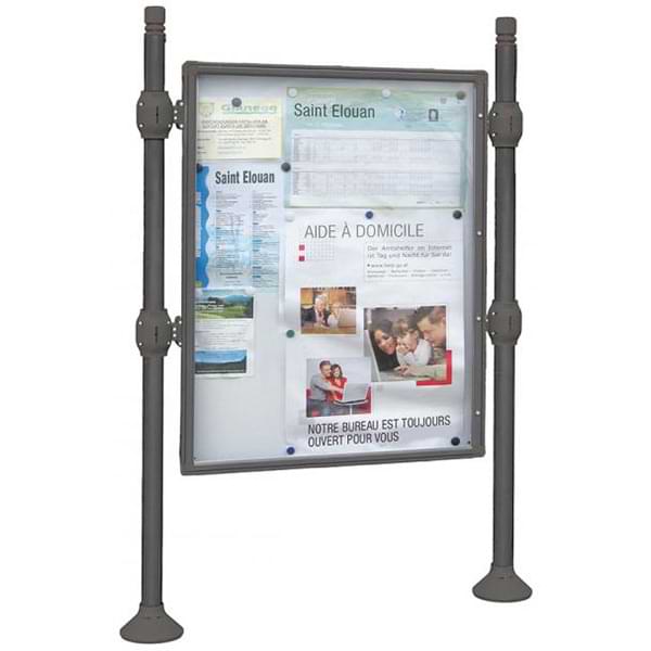 Panneau vitrine simple face - Porte battante - H. 1600 X L. 1200 mm