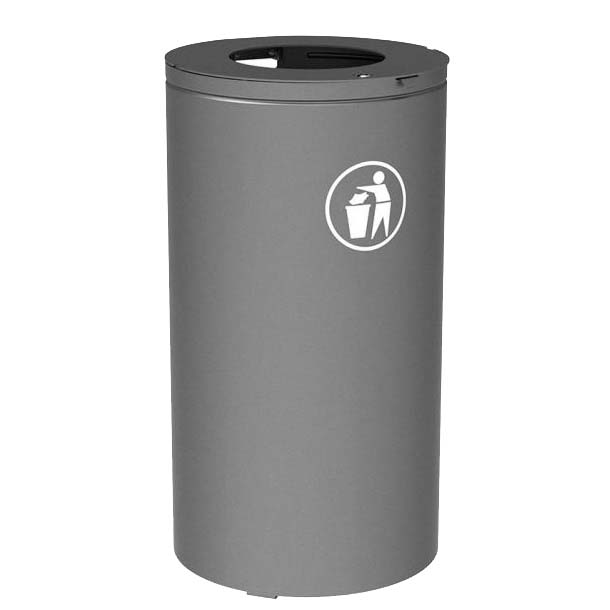 Poubelle de ville acier 80 litres