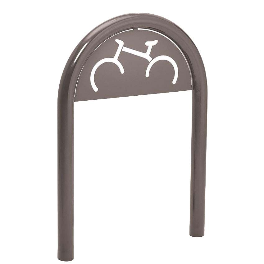 Arceau support cycle avec plaque signalétique - Peint - A sceller