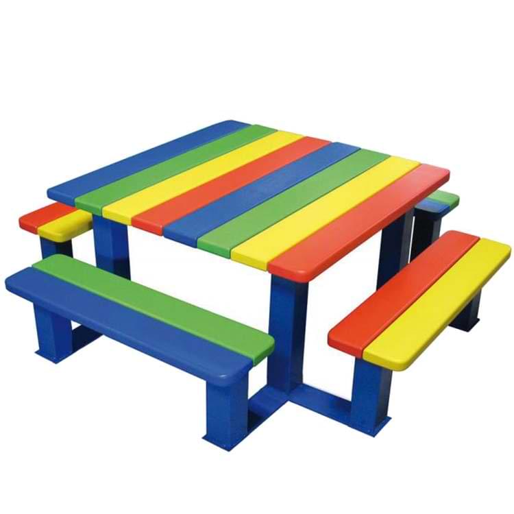 Table pique-nique maternelle multicolore - Assise H. 290 mm