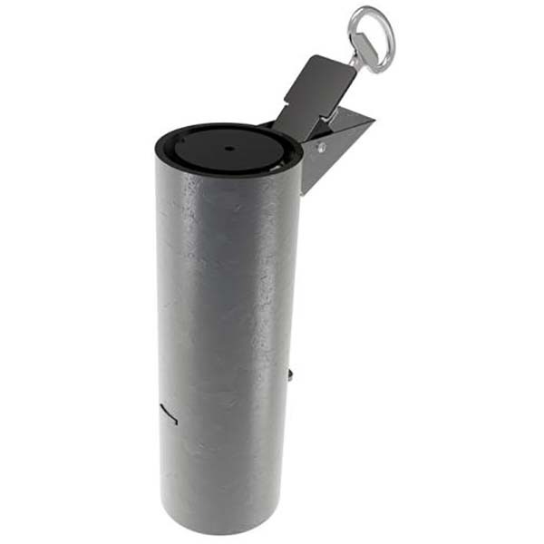 Fourreau d'amovibilité verrouillable galvanisé - Pour poteau D. 76 mm