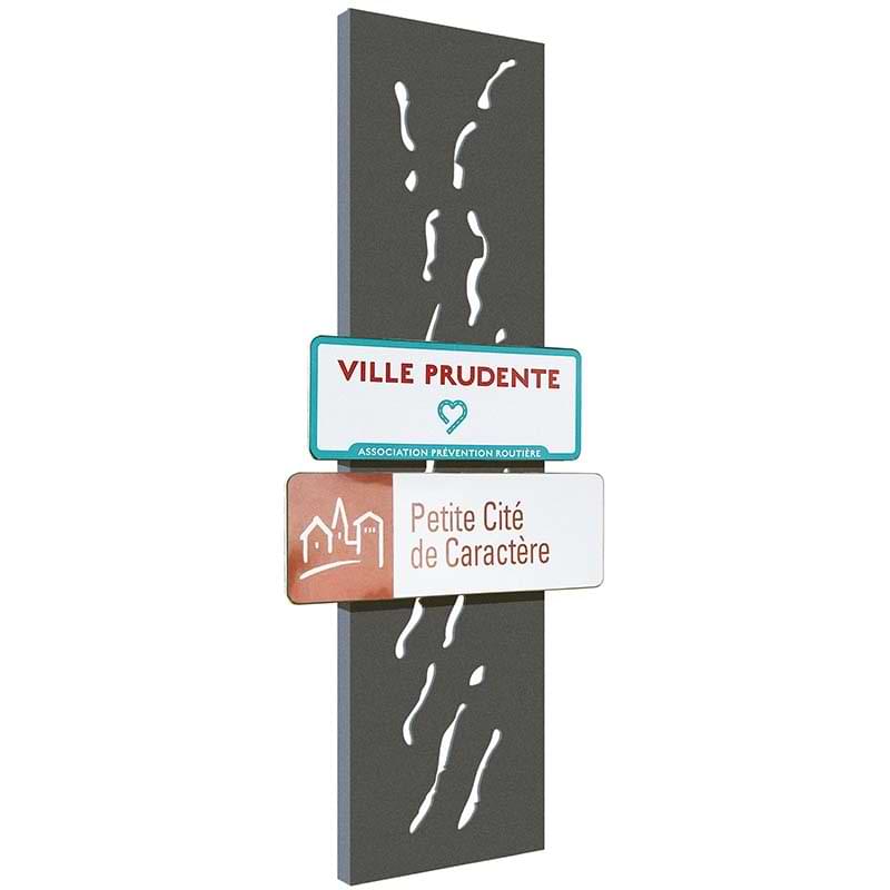 Totem pour entrée de ville Venise - H. 2720 X L. 603 mm