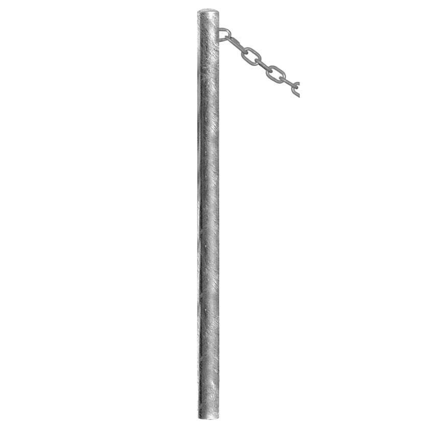 Potelet galvanisé D. 60 X H. Hors sol 1100 mm - 1 anneau