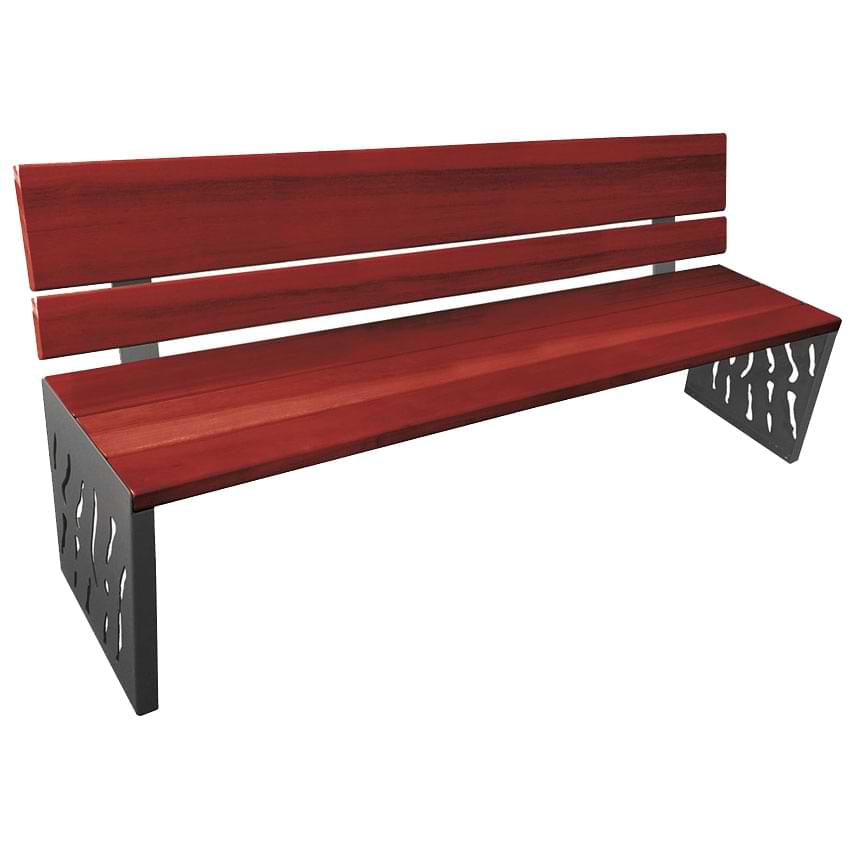 Banc public Sophia - Teinte chêne clair