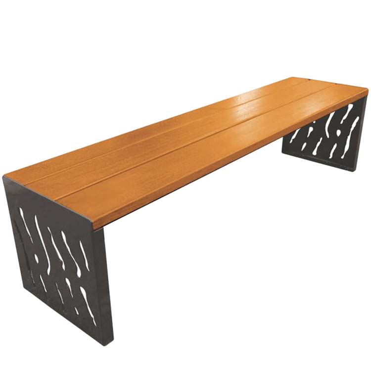 Banquette acier et bois Venise - L. 1800 mm - Chêne clair