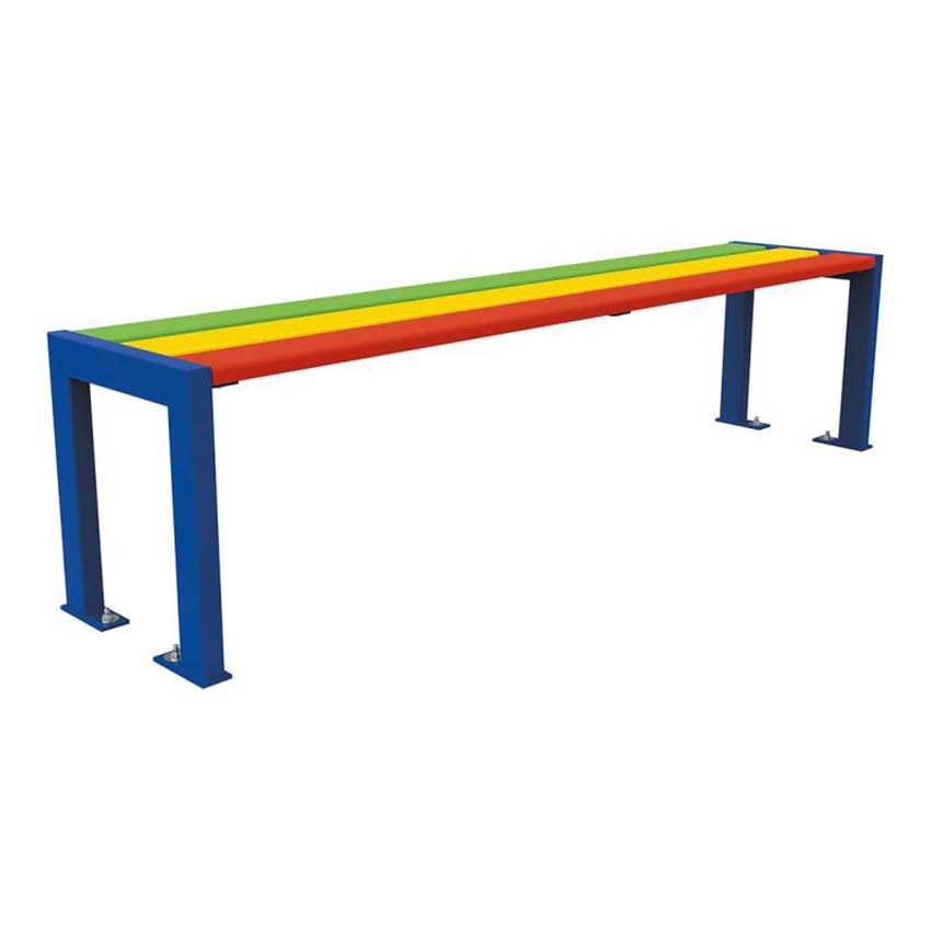 Banquette récré primaire multicolore - Assise H. 390 mm
