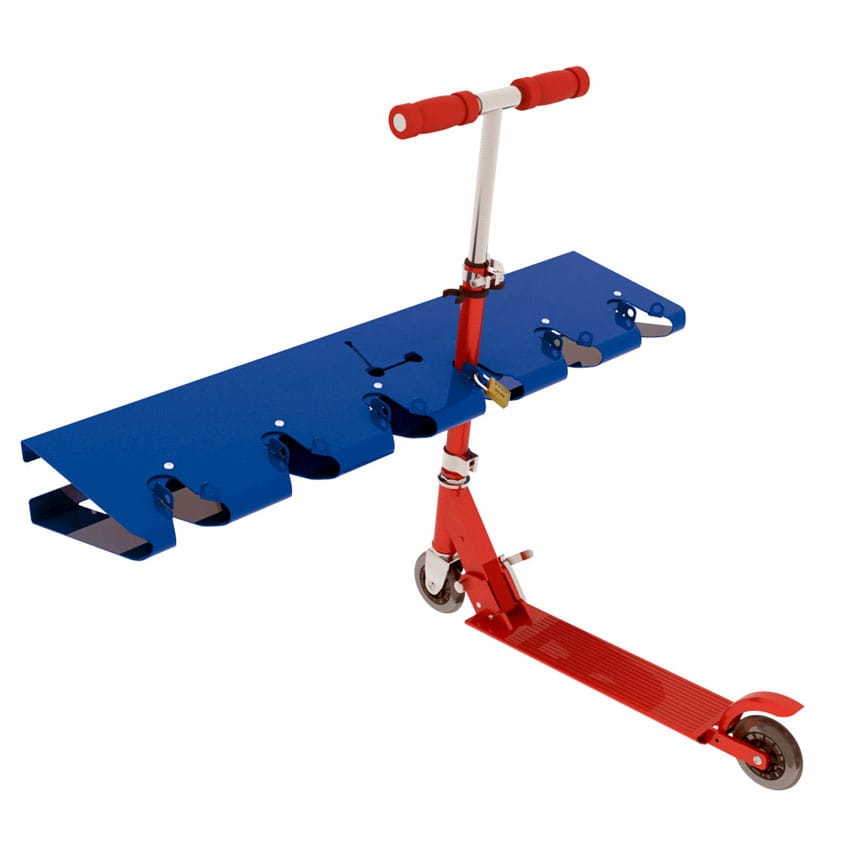 Support mural range trottinettes