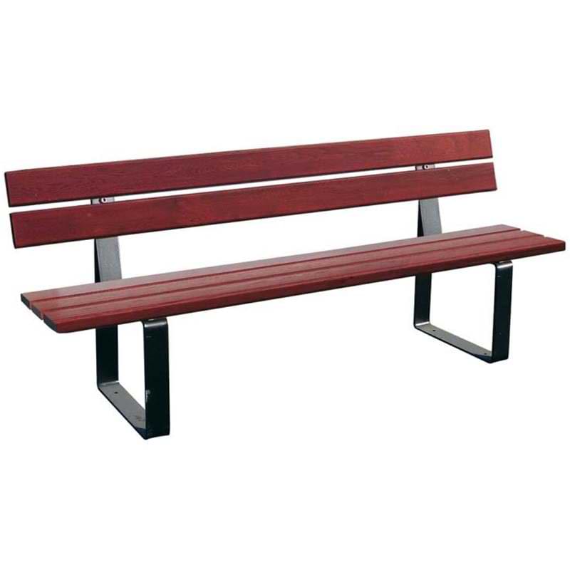 Banc public Riga bois exotique L. 1800 mm - Teinte Acajou