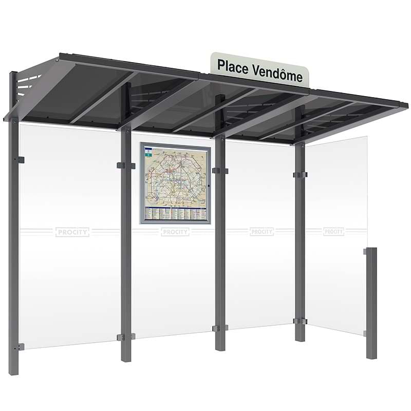 Station bus Conviviale - 1 bardage latéral