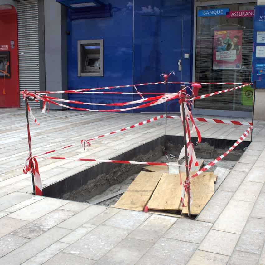 Ruban de balisage - Rouge / Blanc