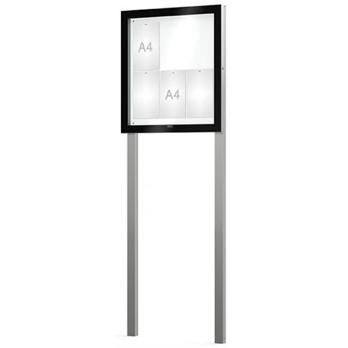 Vitrine Edge sur pieds - Porte battante - 6 A4