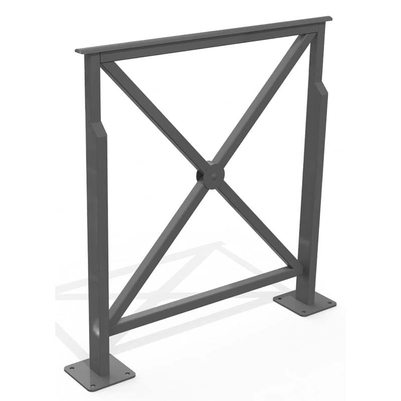 Barrière Croix de Saint André L. 84 cm - Sur platines