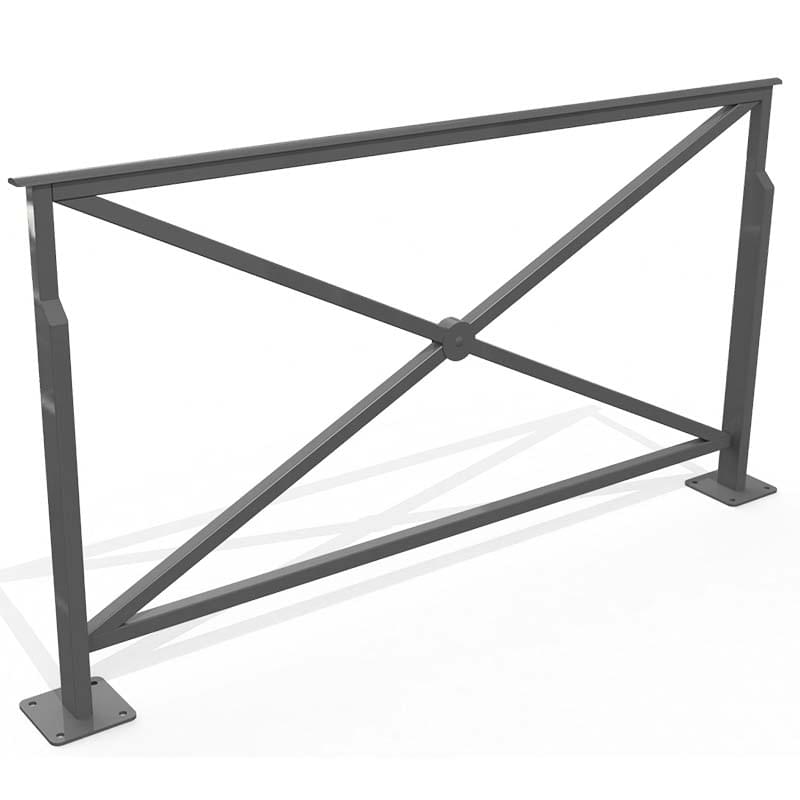 Barrière Croix de Saint André L. 164 cm - Sur platines