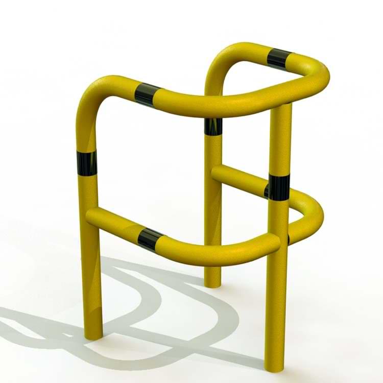 Étrier renforcé 3 pieds - noir / jaune - A sceller