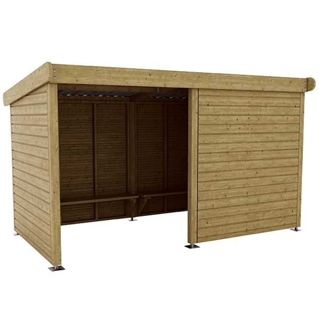 Abri voyageurs bois - H. 220 X 200 X 380 cm