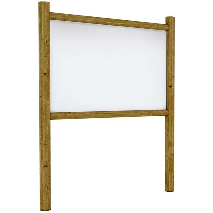 Panneau info rondin - H. 100 X 100 cm