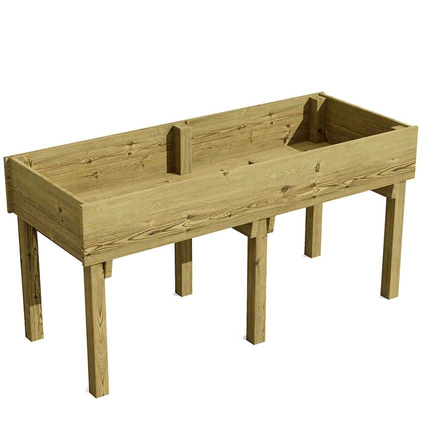 Table potagère pin autoclave - H. 100 X 80 X 200 cm