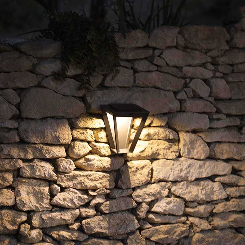 Applique murale Led solaire et rechargeable - Corten
