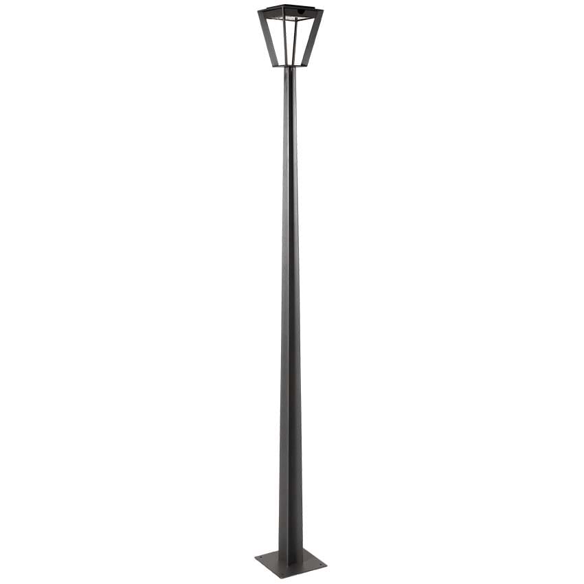 Lampadaire solaire simple Metro H. 2 m - Gris