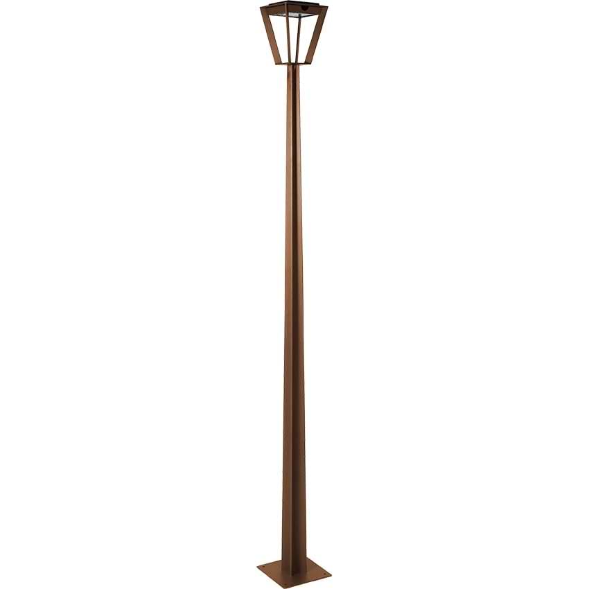 Lampadaire solaire simple Metro H. 2 m - Corten