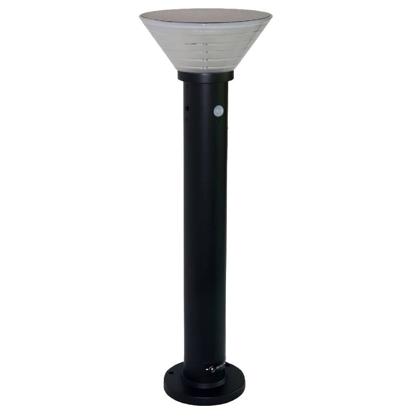 Borne éclairage solaire - H. 800 X D. 258 mm - Noir