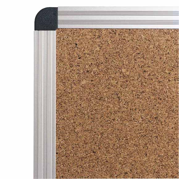 Cloison 2 faces liège - Encadrement gris alu