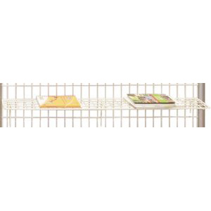 Tablette pour grille - Maille 5 X 5 cm - 117 X 30 cm - Blanc