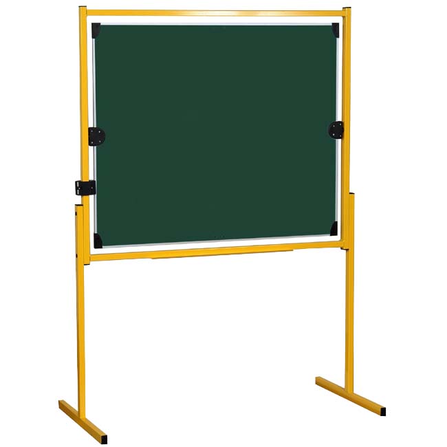 Tableau pivotant - Uni blanc - Piètement gris