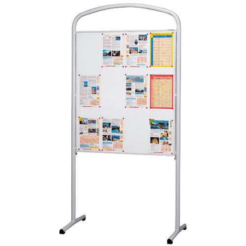 Panneau affichage mobile - 2 faces émaillées blanches