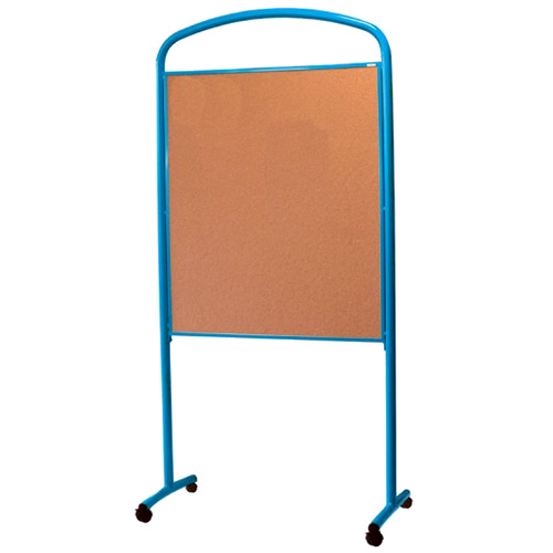 Panneau affichage mobile - 2 faces liège -  Sur roulettes 