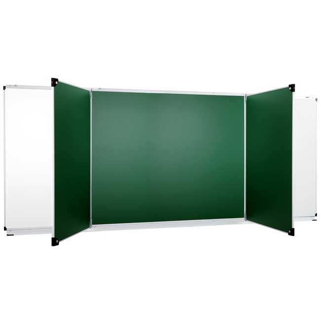 Tableau formant triptyque Vert / Blanc - 100 X 300 cm
