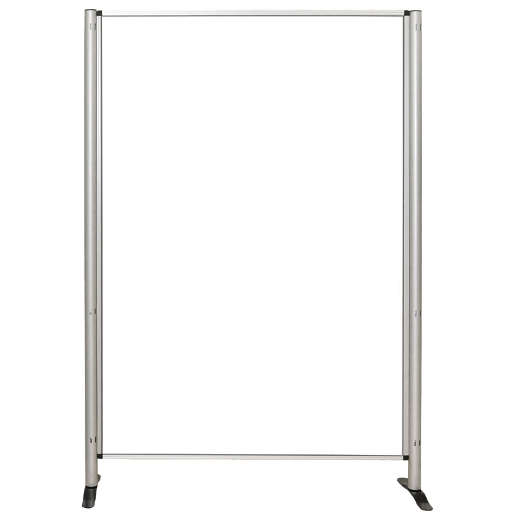 Cloison 2 faces blanches - Encadrement gris alu