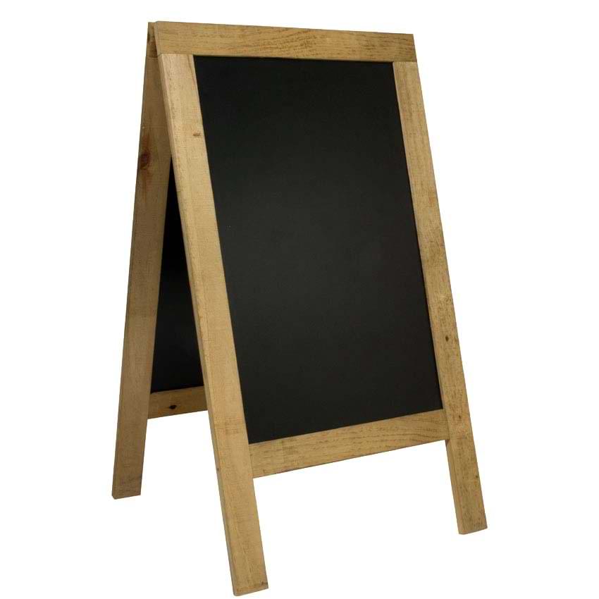 Chevalet trottoir H. 135 X L. 74 cm - Bois naturel