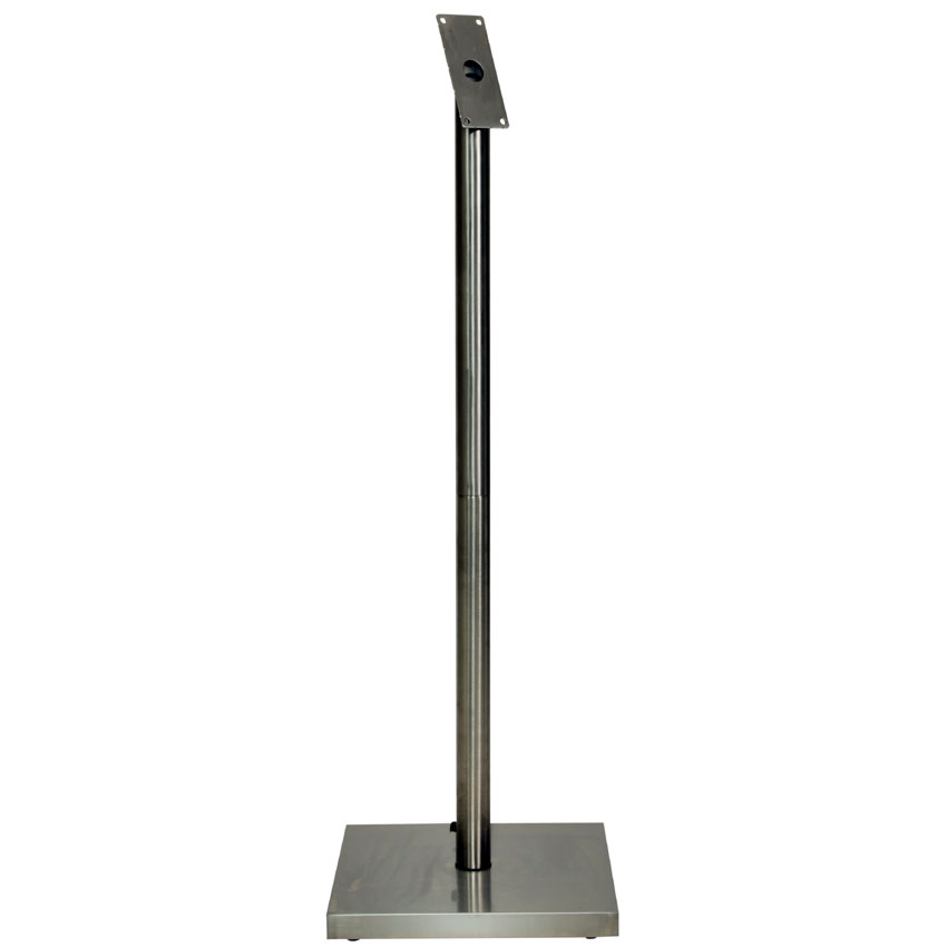 Pied inox pour vitrine porte-menu - H. 125 cm