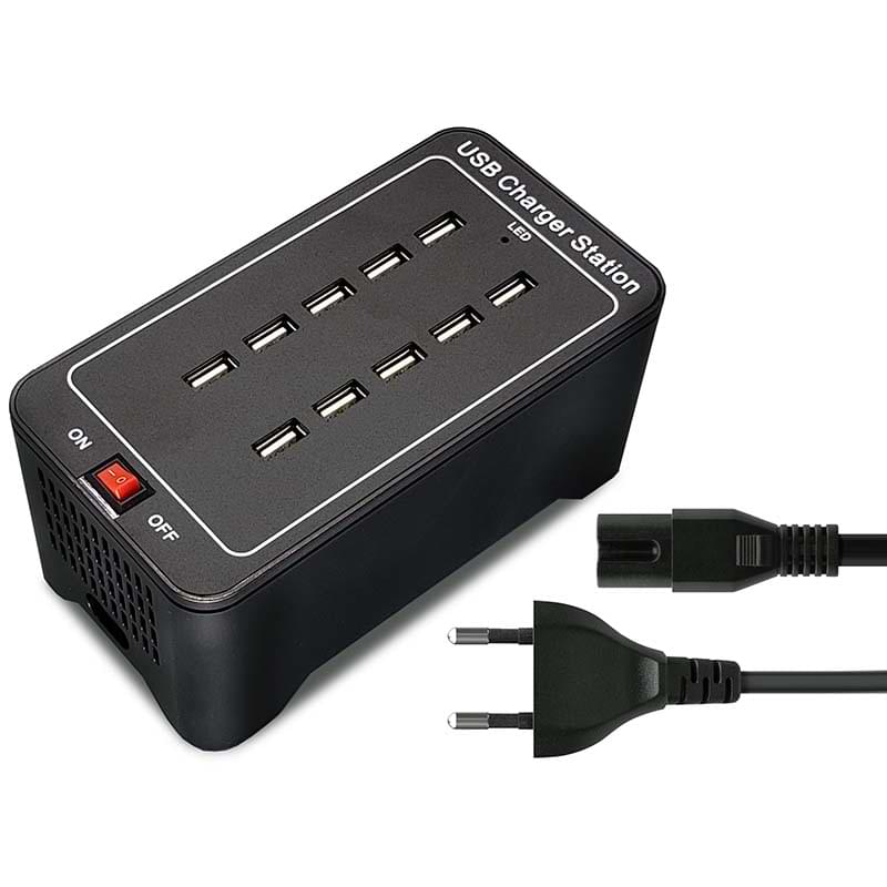 Multi-chargeur USB - 10 prises USB