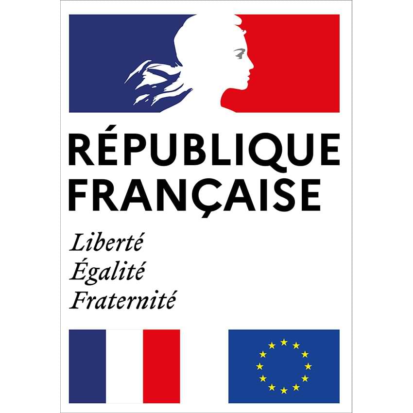 Plaque République française - A2 - 420 x 594 mm - Verticale